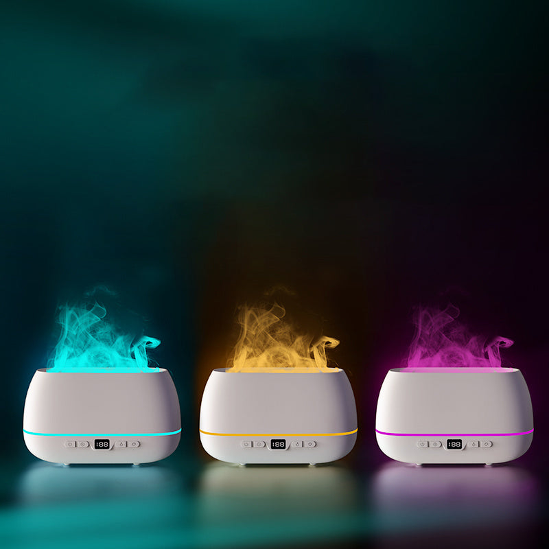 3D Flame Aroma Diffuser – 200ml USB Humidifier with Soothing Firelight Effect