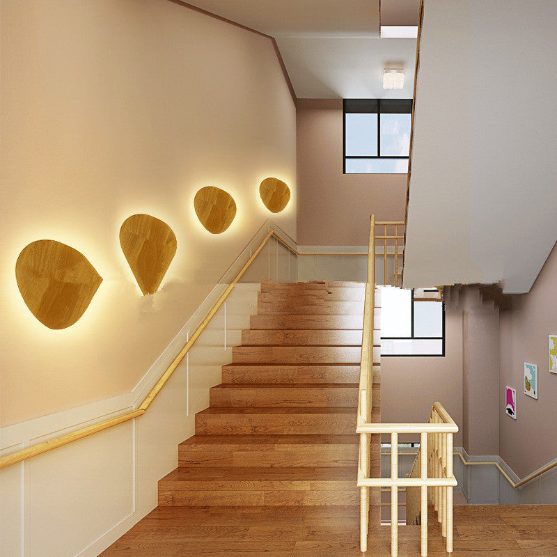 Log Art Wall Lamp – Natural Wood Accent Lighting