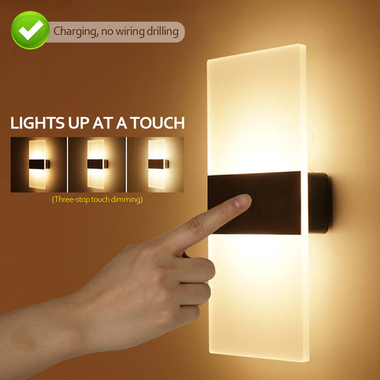 Indoor Motion Sensor Wall Lamp – USB Rechargeable Night Light