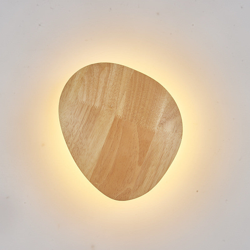 Log Art Wall Lamp – Natural Wood Accent Lighting