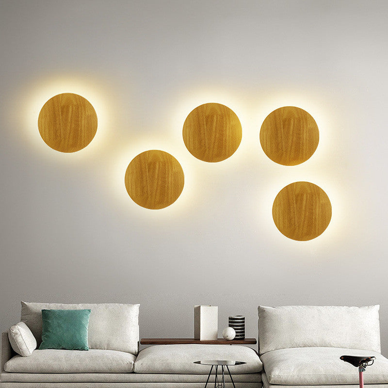 Log Art Wall Lamp – Natural Wood Accent Lighting
