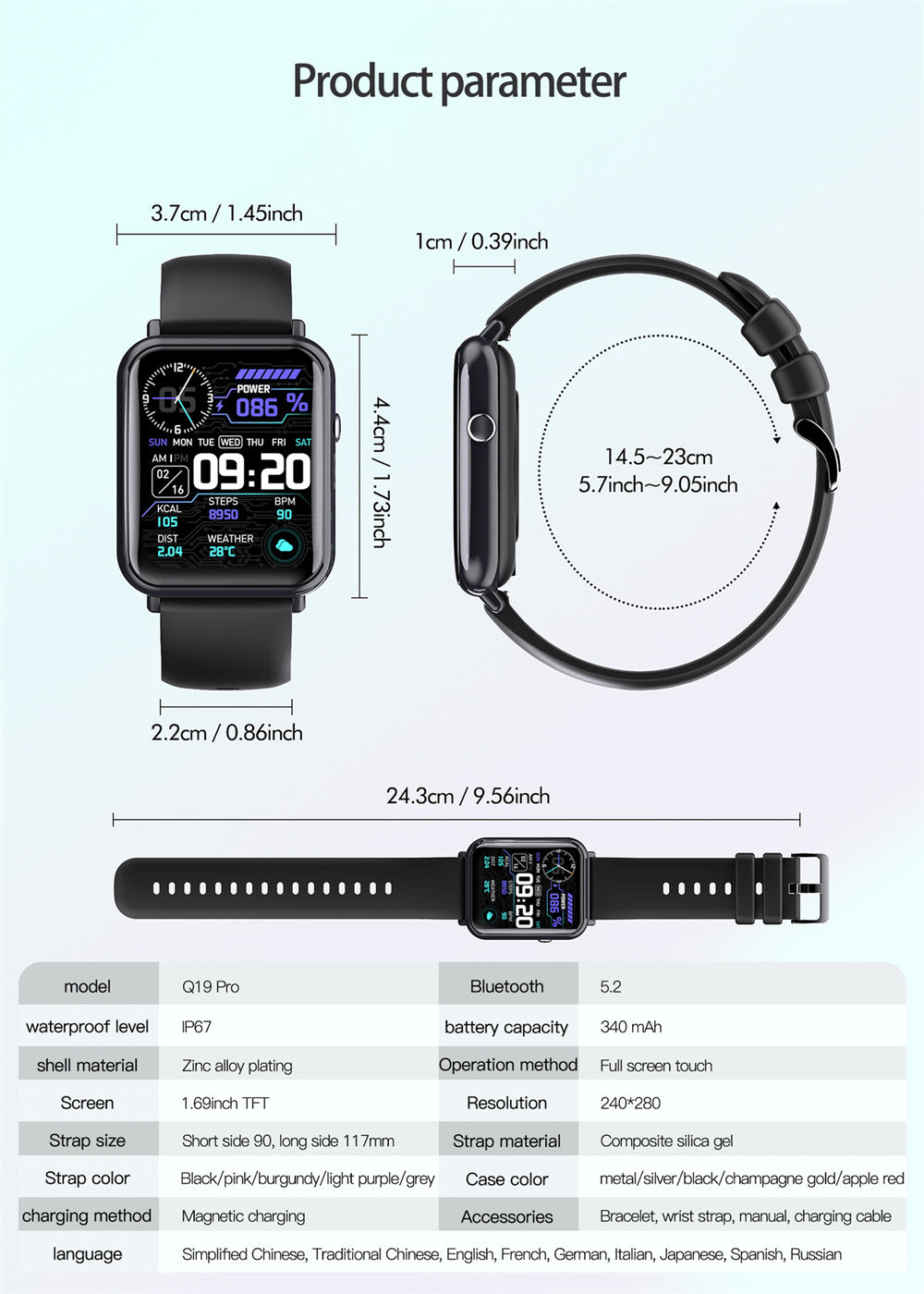 Smart Waterproof Watch – All-Day Health & Fitness Companion