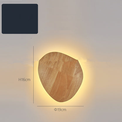 Log Art Wall Lamp – Natural Wood Accent Lighting