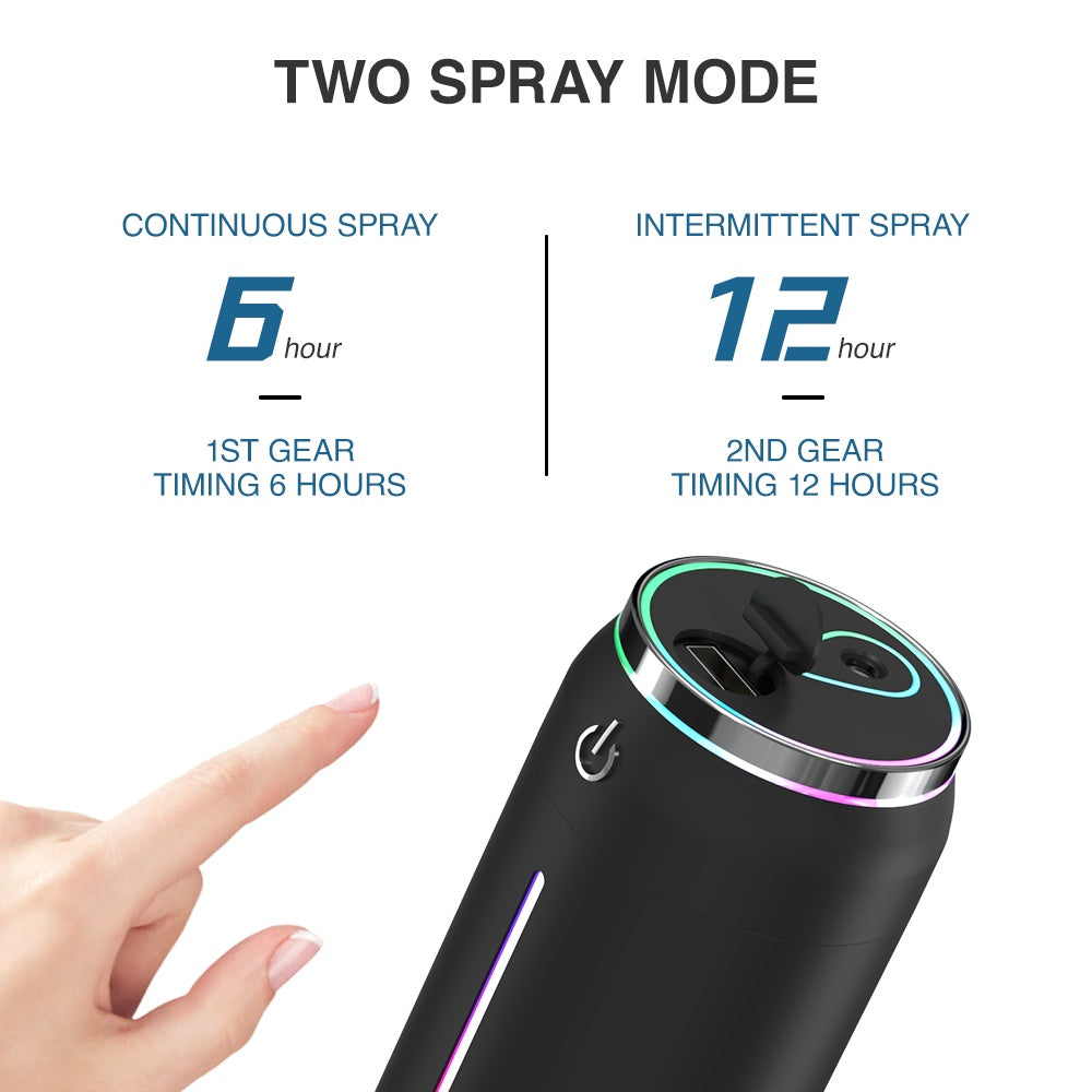 220ml Mini Car Humidifier – USB Aroma Diffuser for On-the-Go Freshness