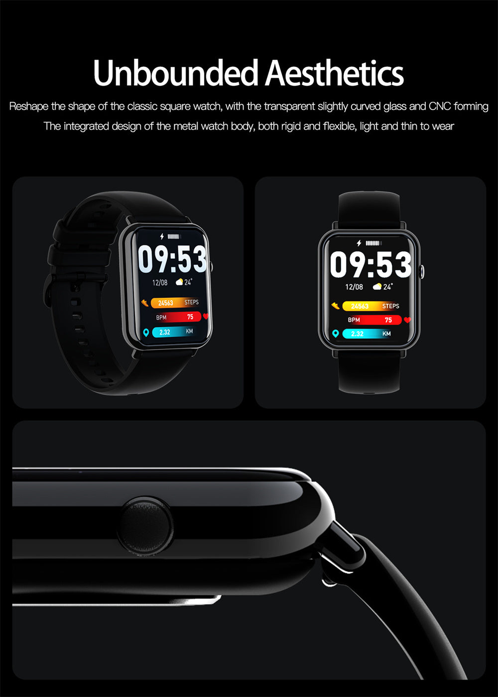 Smart Waterproof Watch – All-Day Health & Fitness Companion