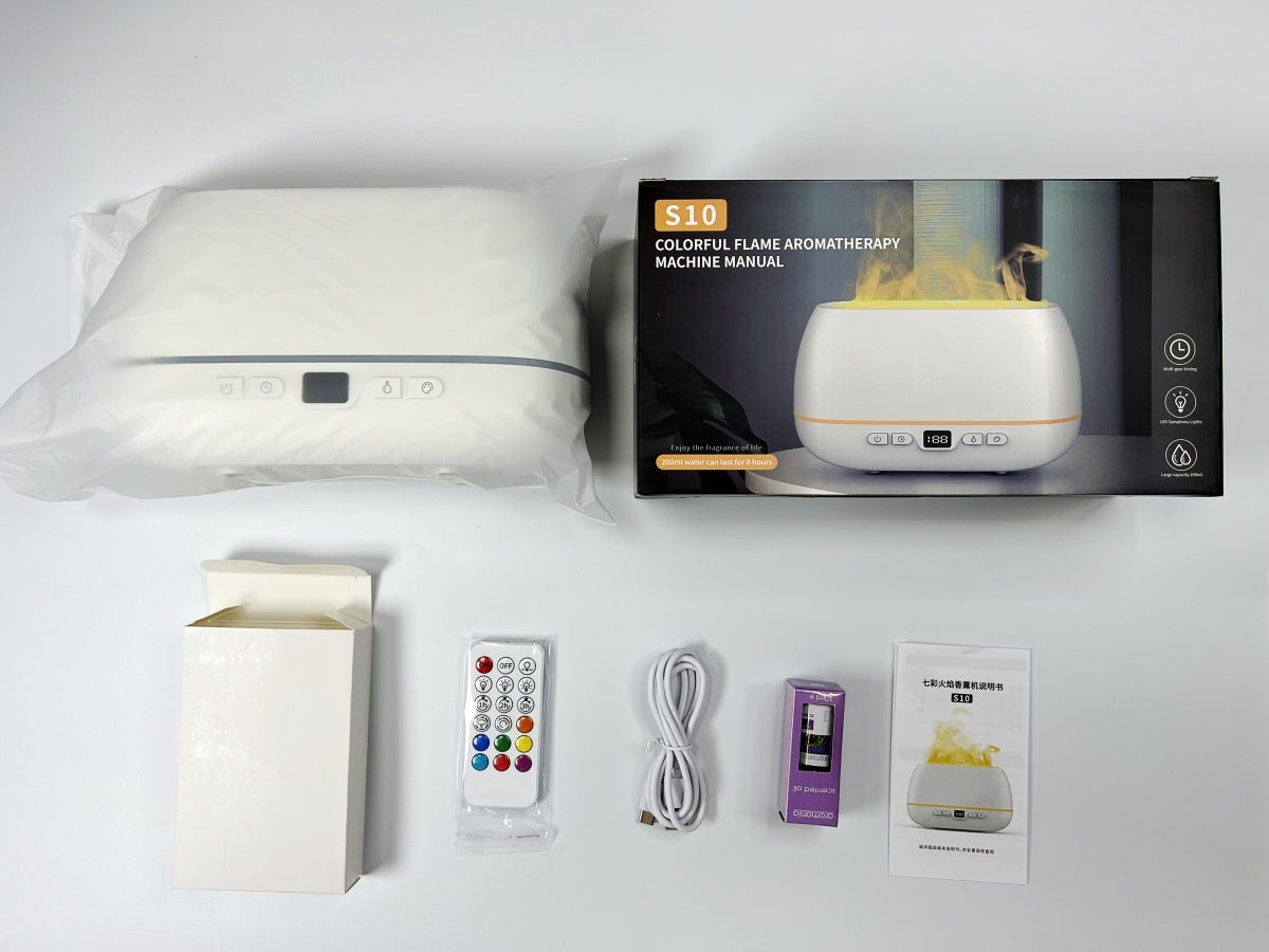 3D Flame Aroma Diffuser – 200ml USB Humidifier with Soothing Firelight Effect