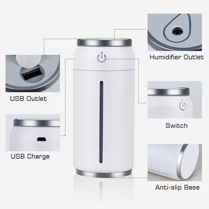 220ml Mini Car Humidifier – USB Aroma Diffuser for On-the-Go Freshness