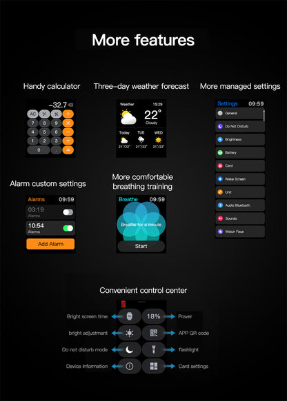 Smart Waterproof Watch – All-Day Health & Fitness Companion